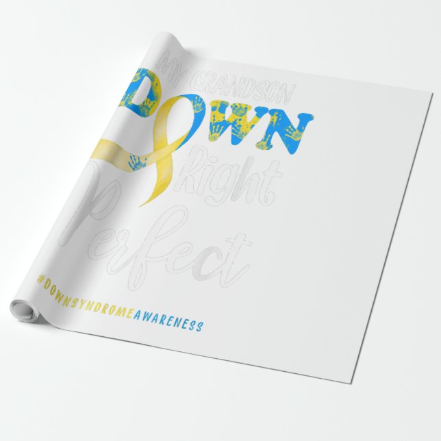 Min sonson höger perfekt ner syndrom-gåva presentpapper (Utrullad)