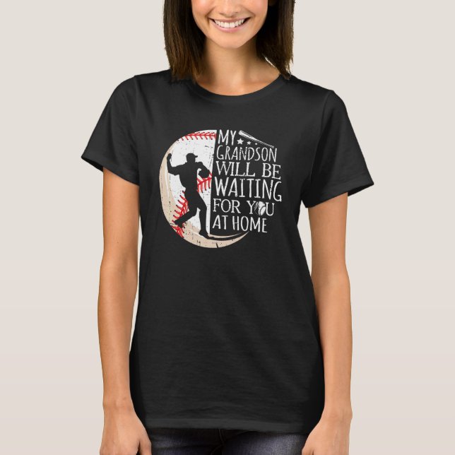 Min sonson kommer att vänta på dig hemma Baseba T Shirt (Framsida)