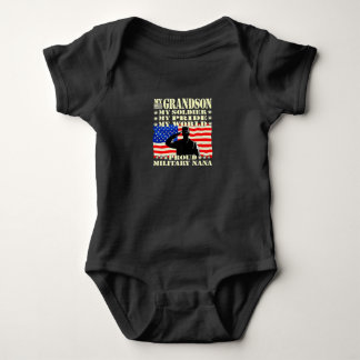 Min sonson min soldat hjälte stolt militär mormor t shirt