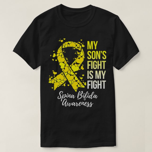 Min Sonu2019s-kamp är min kamp Spina Bifida Awaren T Shirt (Design framsida)