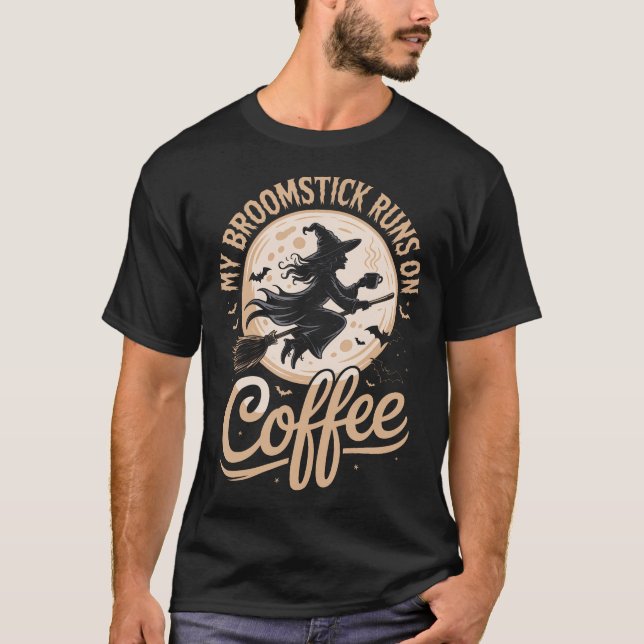 Min sopkvast drivs på kaffe t shirt (Framsida)