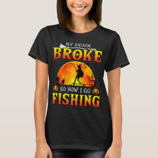 Min sopkvast gick sönder så nu går jag och fiskar t shirt