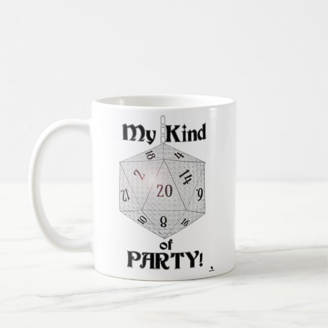 Min sorts fest Episk Tärning Rollspelare Spelare Kaffemugg (Vänster)