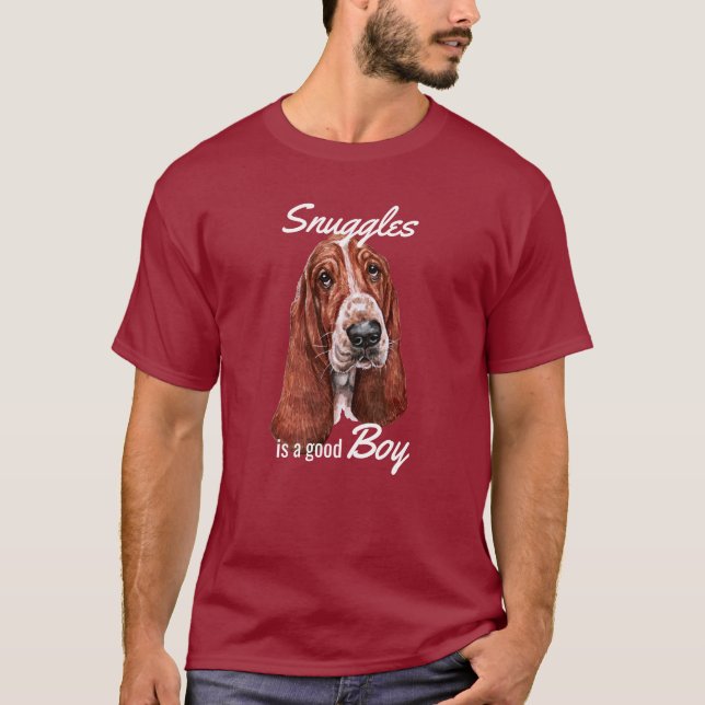 Min söta Basset T Shirt (Framsida)