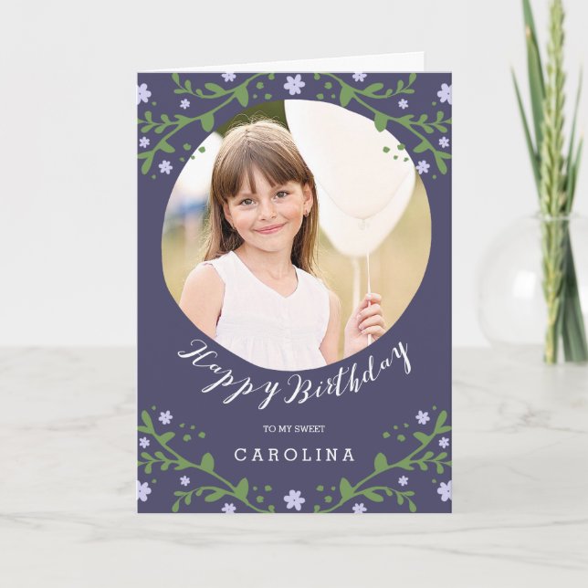 Min söta flicka | Personlig Foto Birthday Card Kort (Framsida)