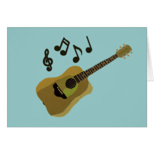 Min söta gitarr hälsningskort