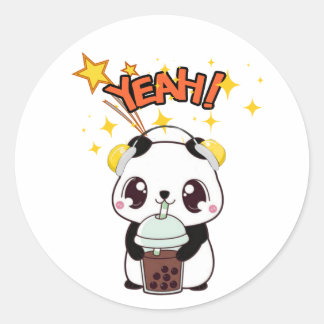 Min söta panda runt klistermärke