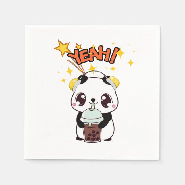 Min söta partypanda pappersservett (Framsidan)