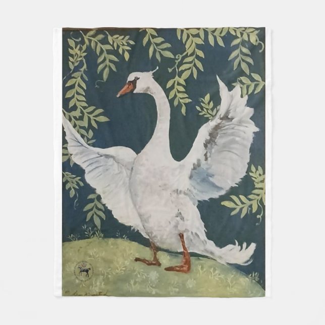 min söta svan fleecefilt (Framsidan)