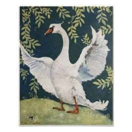 min söta svan fototryck