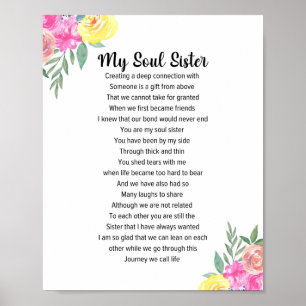 Min Soul Sister Dikt Poster