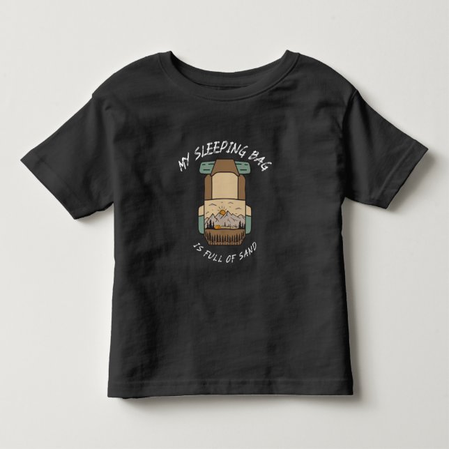 Min sovsäck är full av sand Öken camping T Shirt (Framsida)