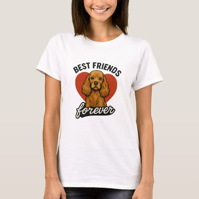 Min Spaniel, Min Bästa Vän – T-Shirt för Hundälska (Framsida)