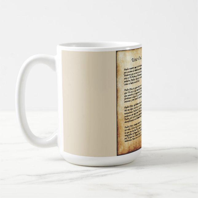 Min spanska dagstidningbönsamling kaffemugg (Vänster)