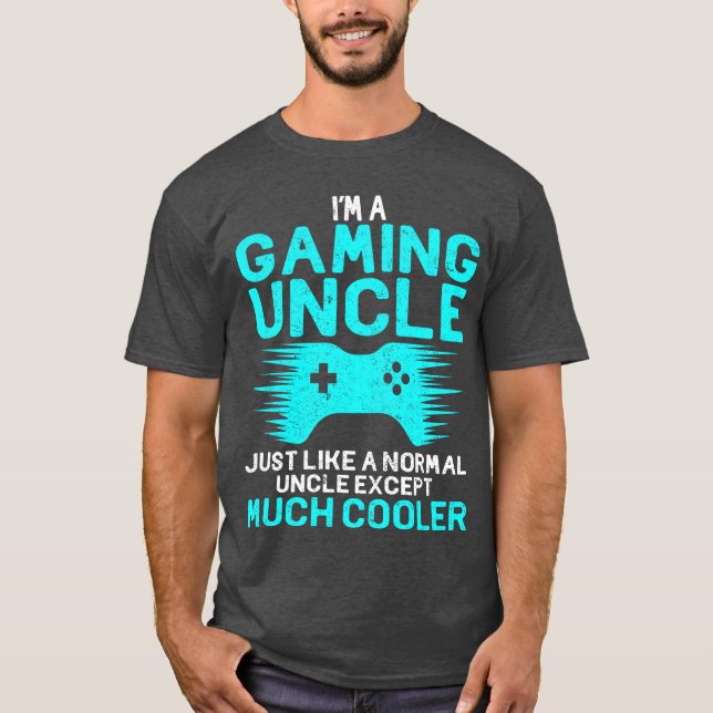 Min spelande farbror rolig videospelare nörd bror  t shirt (Framsida)