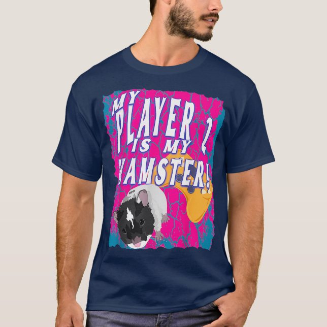 Min spelare 2 är mina Hamster-videospelare T Shirt (Framsida)