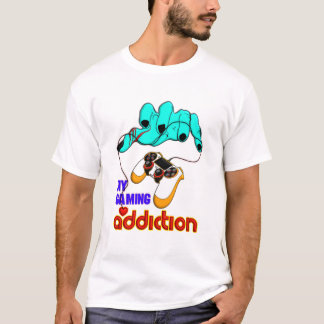 Min spelberoende, spelar-typografi T-shirt