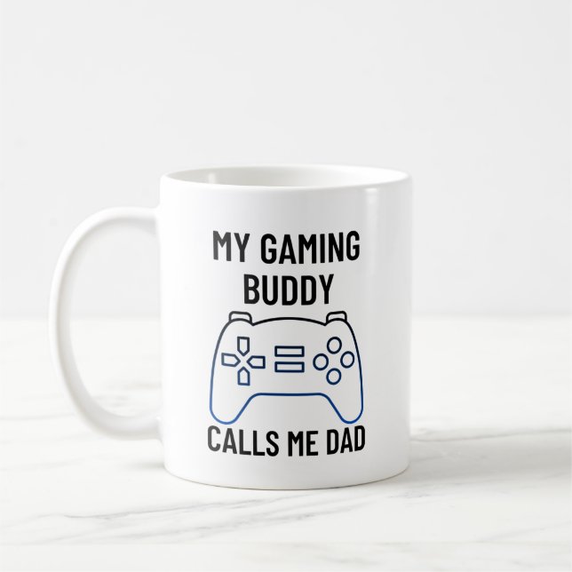 Min spelkompis kallar mig pappa kaffemugg (Vänster)