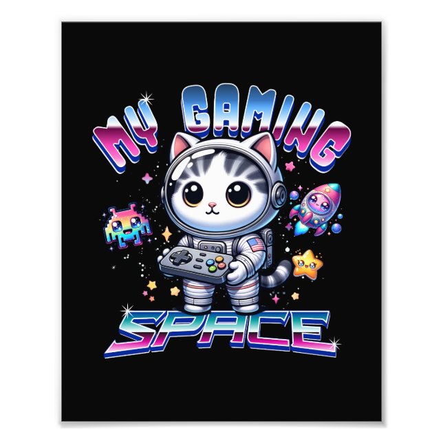 MIN SPELRUTA - KAWAII-UTRYMME CAT FOTOTRYCK (Framsidan)