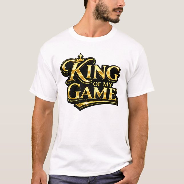 Min Spels Kung Guld Krona Citat Present T Shirt (Framsida)
