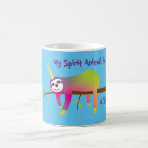 Min Spirit Animal är en Slothicorn Kaffemugg