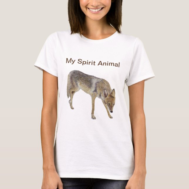 Min Spirit Animal Coyote T Shirt (Framsida)