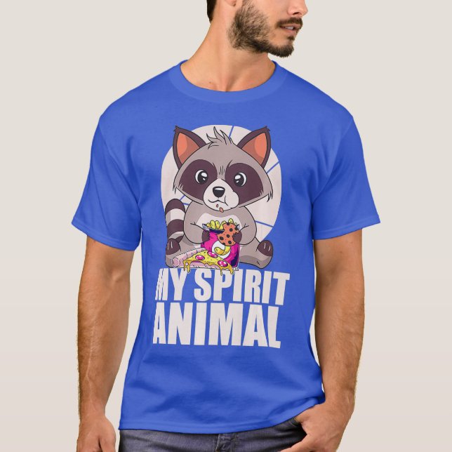 MIN SPIRIT ANIMAL FUNNY Raccoon Memating Junk T Shirt (Framsida)