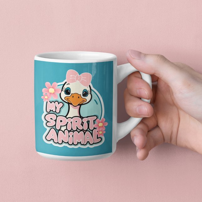 Min Spirit Animal Goose Mugg (This adorable, "my spirit animal" goose mug would make a great gift for someone special! )