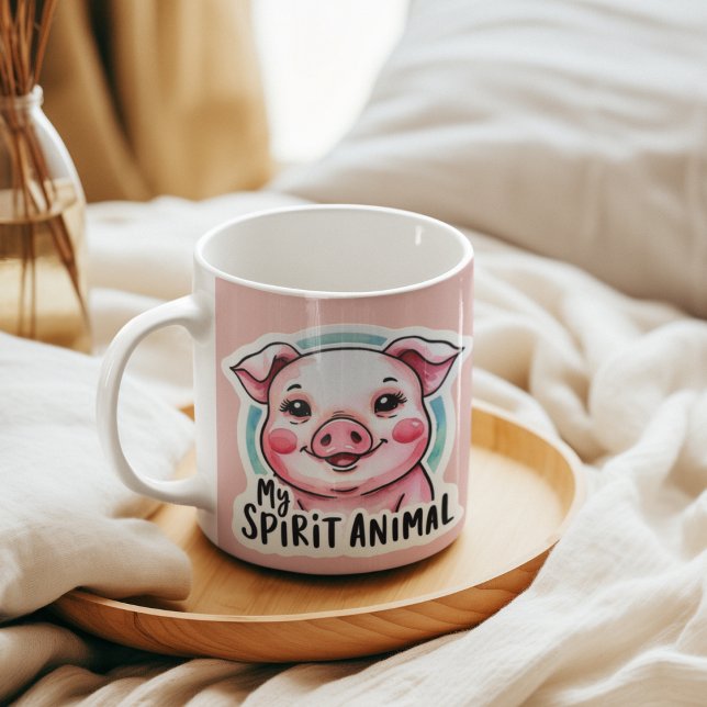 Min Spirit Animal Gris Mugg (This adorable, "my spirit animal" pig mug would make a great gift for someone special! )