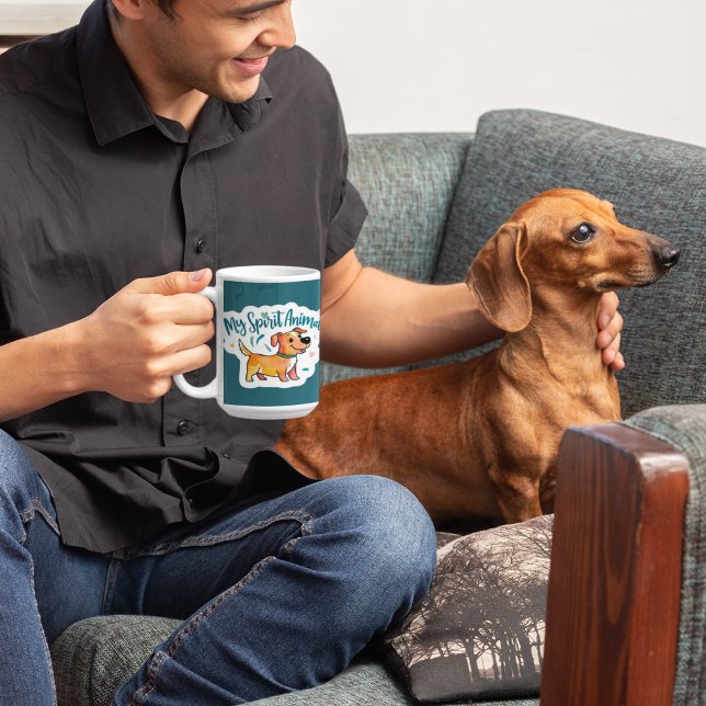 Min Spirit Animal Hund Mugg (This adorable, "my spirit animal" dog mug would make a great gift for someone special! )