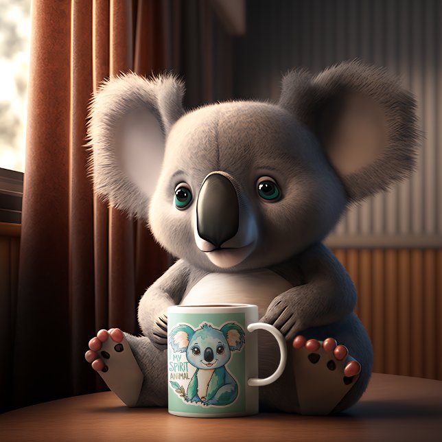 Min Spirit Animal Koala Mugg (This cute, "My Spirit Animal" koala mug would make a great gift for the koala lover in your life! )