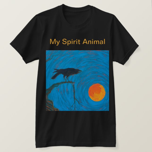 Min Spirit Animal Kråka Raven T Shirt (Design framsida)