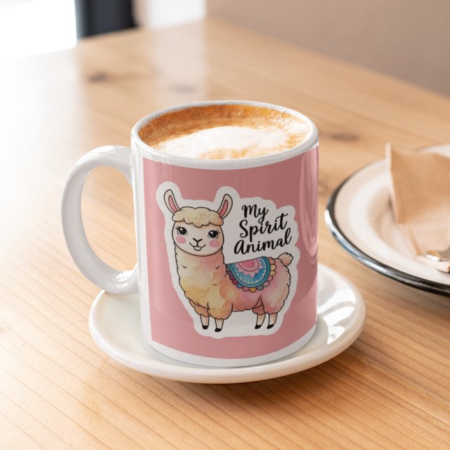Min Spirit Animal Llama Mugg (This adorable, "my spirit animal" llama mug would make a great gift for someone special! )