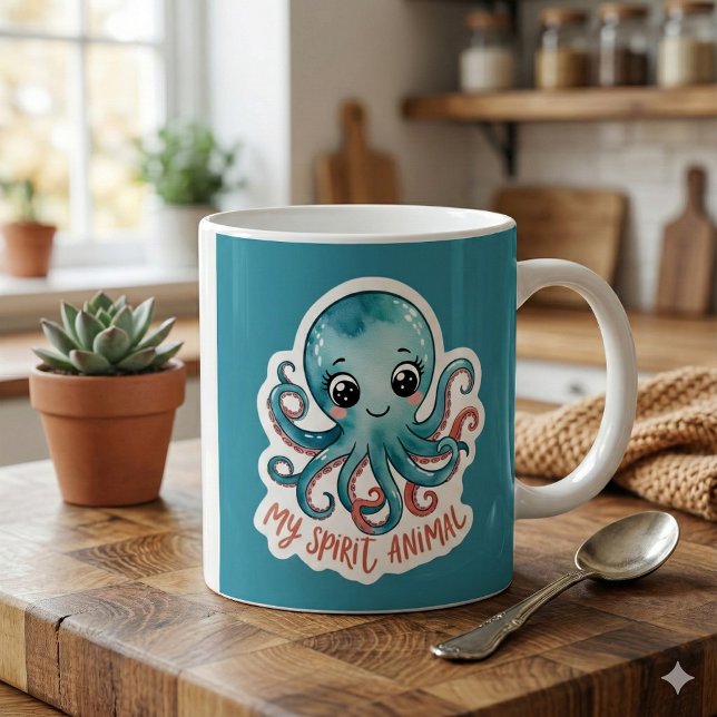 Min Spirit Animal Octopus Mugg (This adorable octopus mug would make a great gift! )