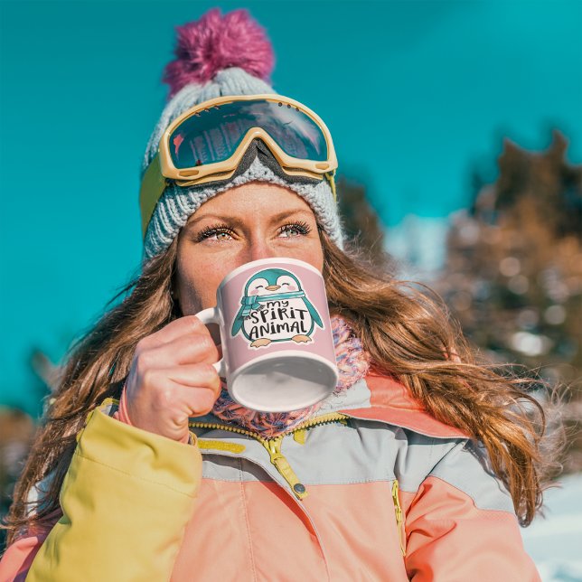 Min Spirit Animal Penguin Mugg (This adorable, "my spirit animal" penguin mug would make a great gift for someone special! )