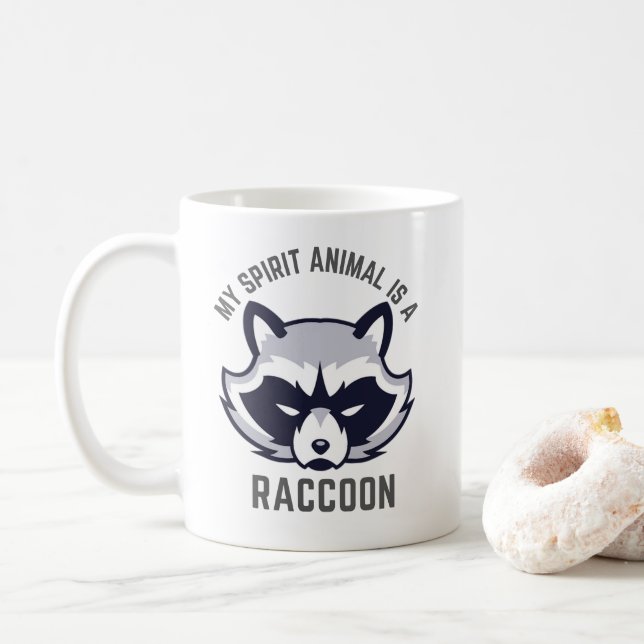 Min Spirit Animal Raccon Funny Kaffemugg (Med munk)