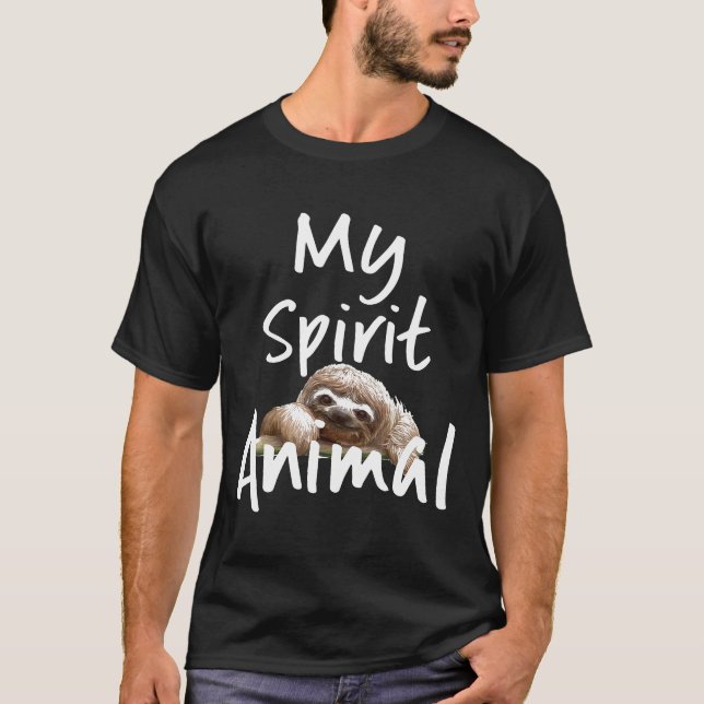 Min Spirit Animal Sloth s T Shirt (Framsida)