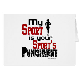 Min sport är din kvinnliga sport bestraffning - hälsningskort