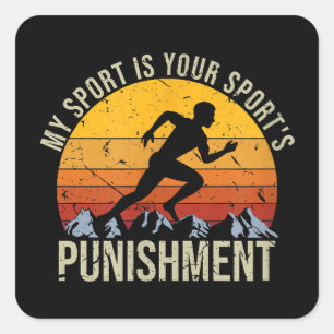 Min sport är ditt idrottslager i Kor Cou Fyrkantigt Klistermärke