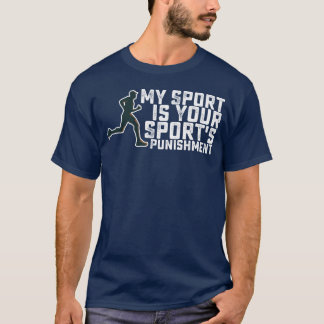 Min sport är ditt idrottsstraff löpande flicka t shirt