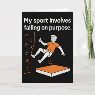 Min sport innebär att jag faller med flit Klättrin Kort