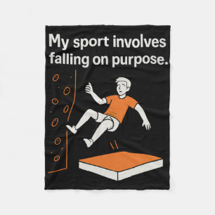 Min sport innebär att jag medvetet faller Klätterh Fleecefilt