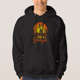 Min Staffordshire Bull Terrier Hund Ride Shotgun H Hoodie
