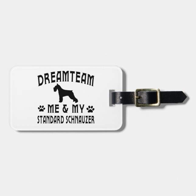 Min standarda Schnauzerhund Bagagebricka (Horisontell Framsida)