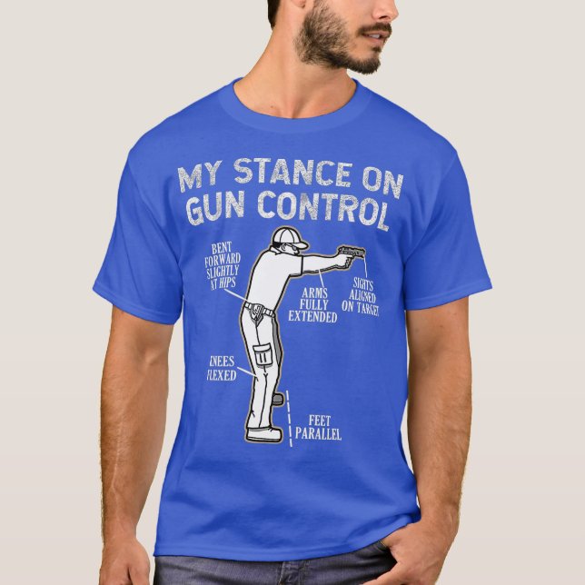 Min ståndpunkt om Gun Control 2:a ändringen T Shirt (Framsida)
