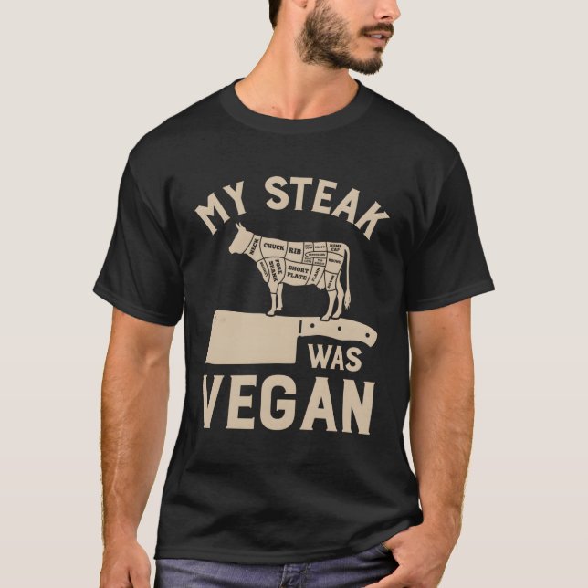 Min stek var Vegan T Shirt (Framsida)