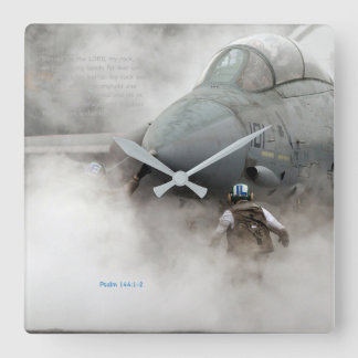 "Min sten" - Psalm144:1 - 2 Fyrkantig Klocka