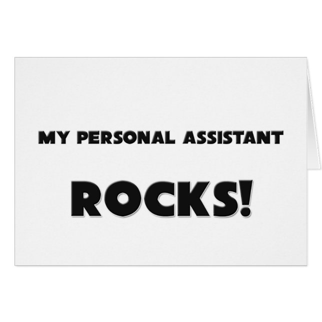 MIN STENAR för personlig assistent! Hälsningskort (Framsidan Horizontal)