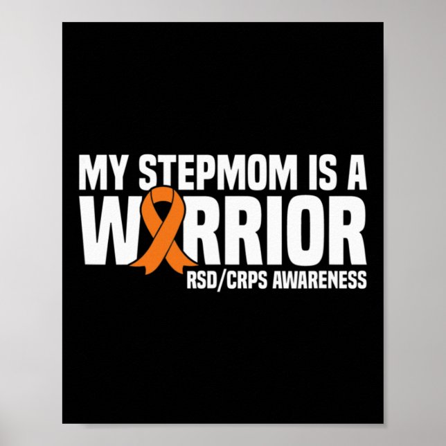 Min Stepmamma är en Warrior Orange Ribbon Rsdcrps  Poster (Framsidan)