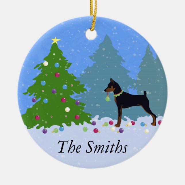 Min stift i Julgran som dekorerar skogen Julgransprydnad Keramik (Framsidan)